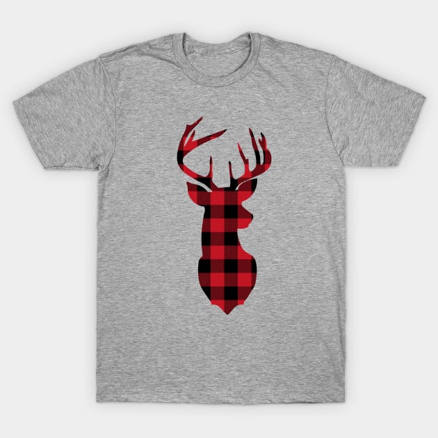 Buffalo plaid deer, Christmas Shirt T-Shirt by Sapfo